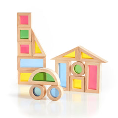 Guidecraft Jr. Rainbow Blocks 20 Piece Set