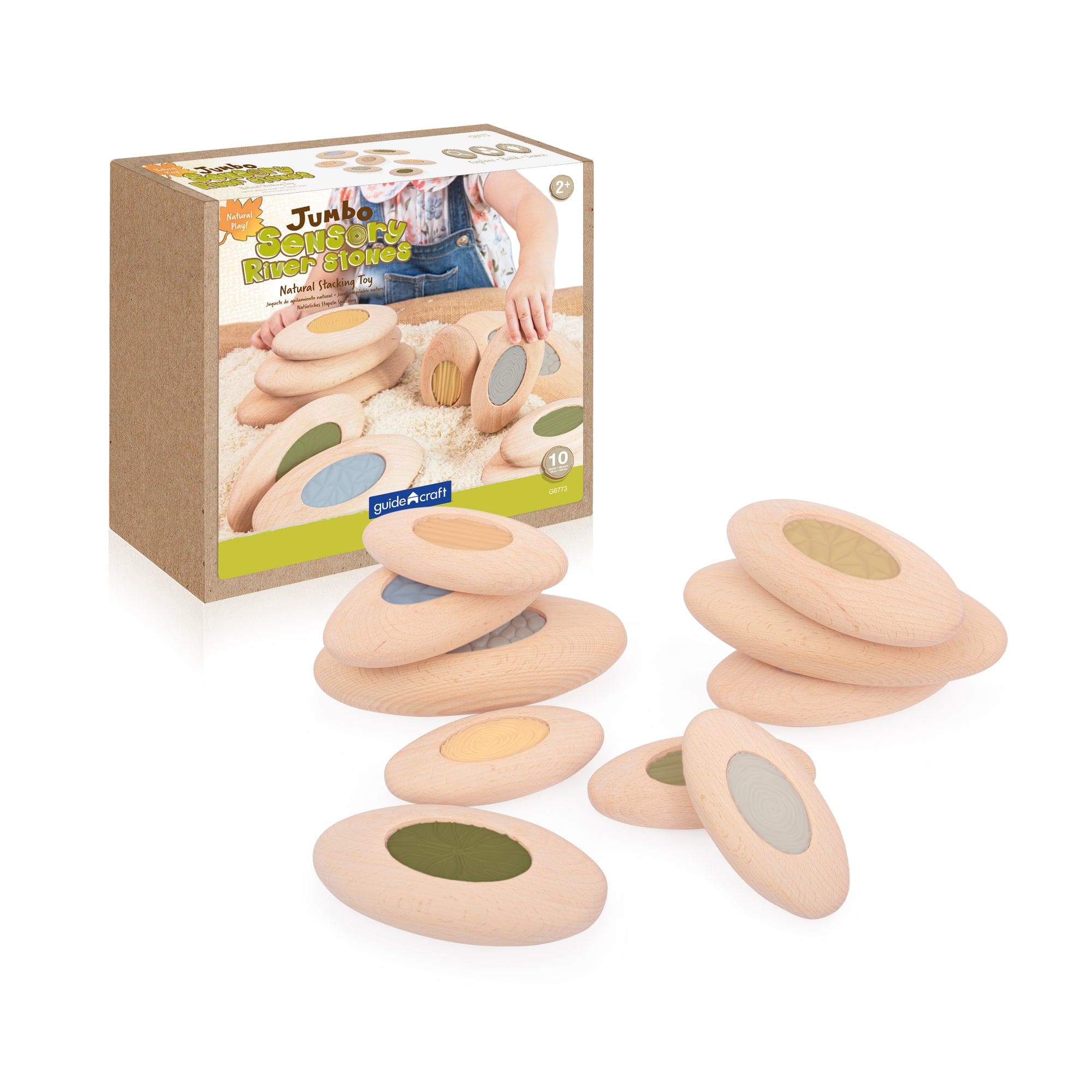 Guidecraft Jumbo Sensory River Stones