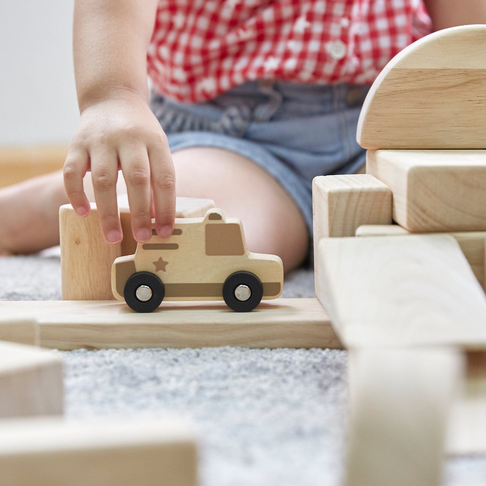 Guidecraft Mini Wooden Trucks - Set of 10