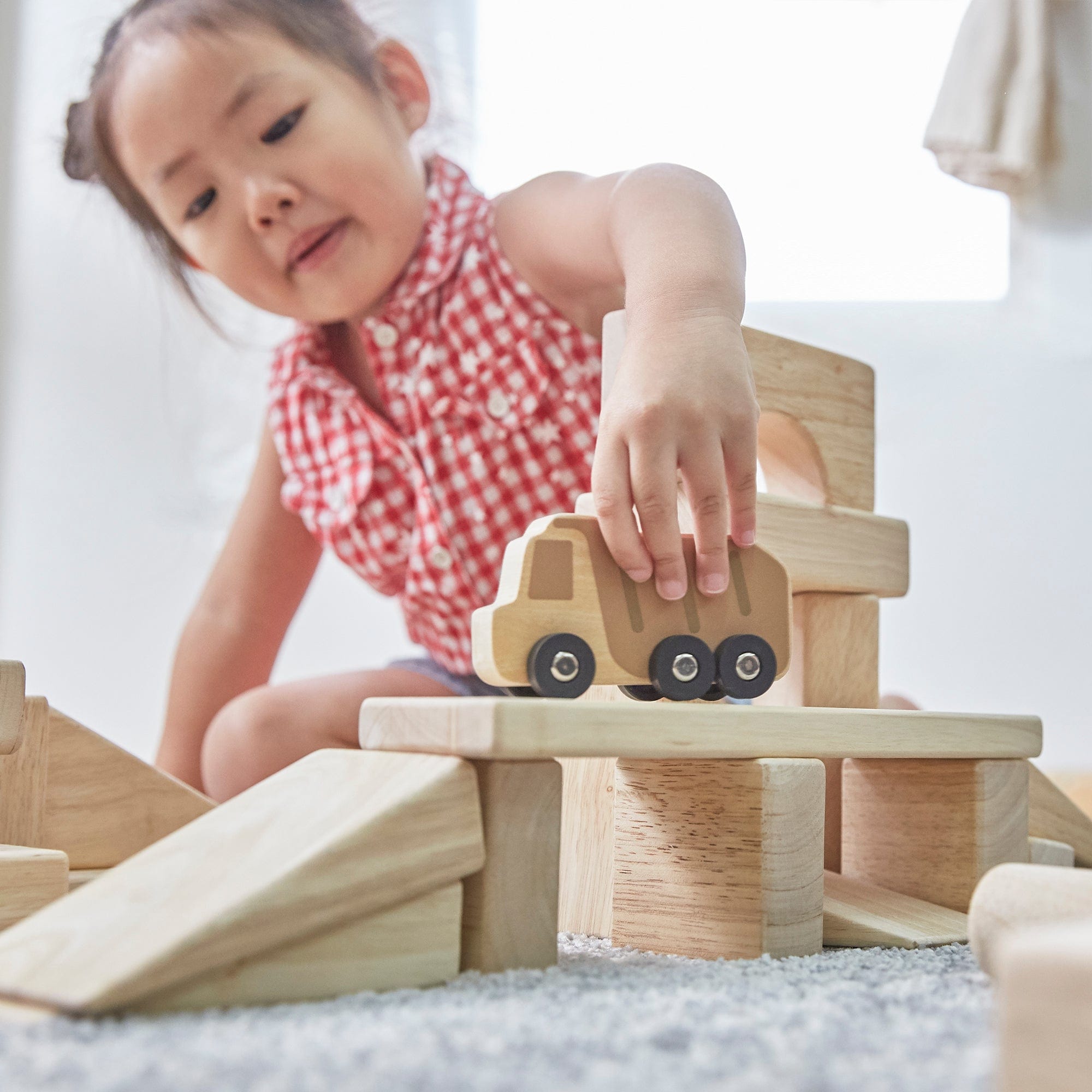 Guidecraft Mini Wooden Trucks - Set of 10