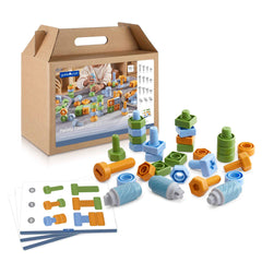 Guidecraft Twisty Tools - Nuts and Bolts Set - 84 pieces