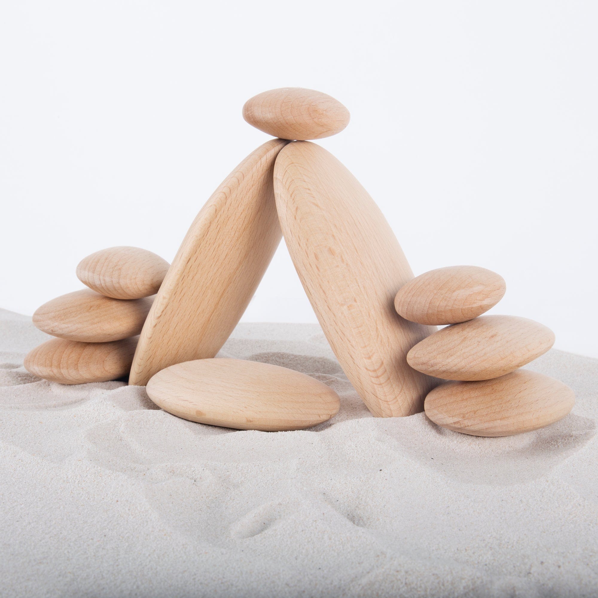 Guidecraft Wood Stackers River Stones