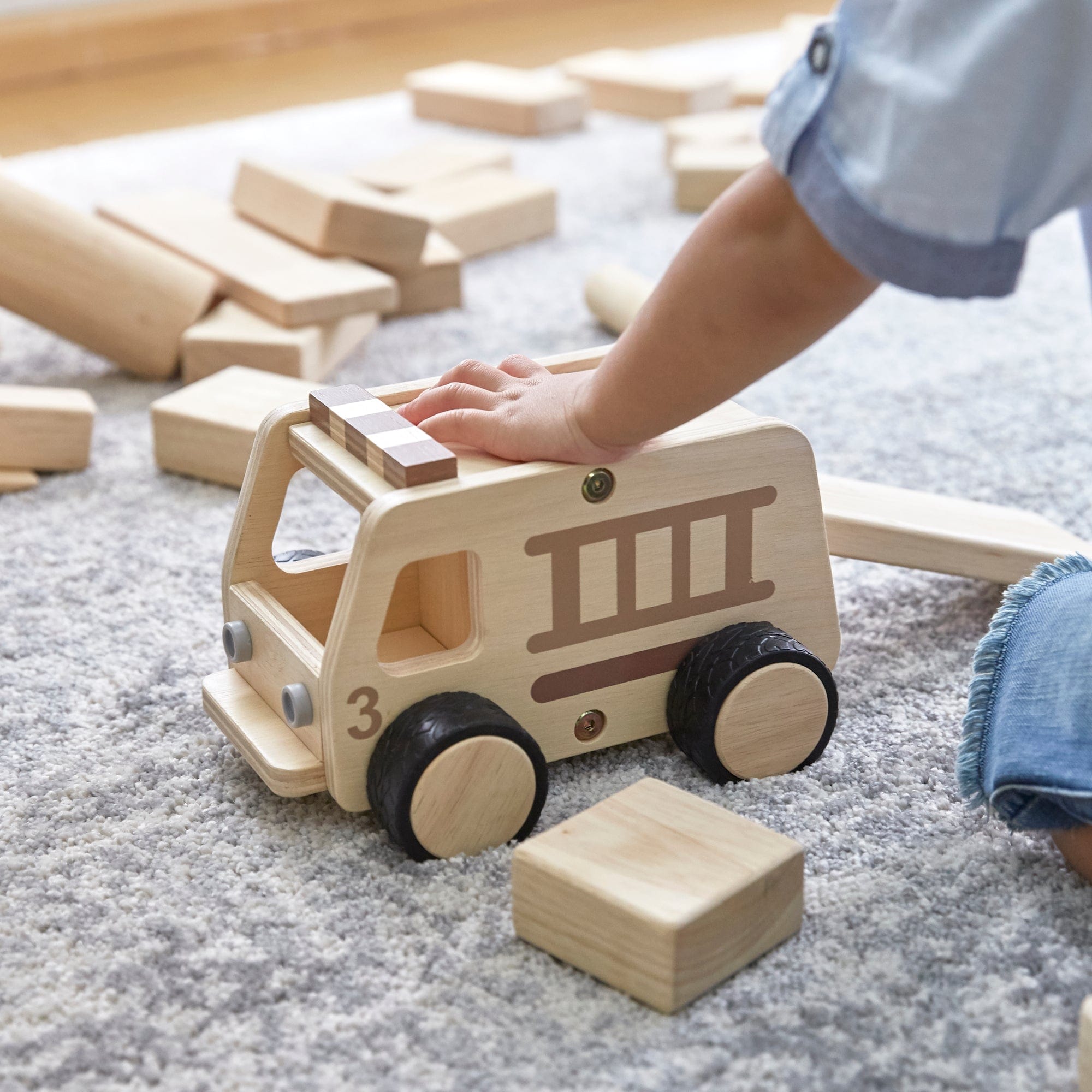 Guidecraft Wooden Fire Truck