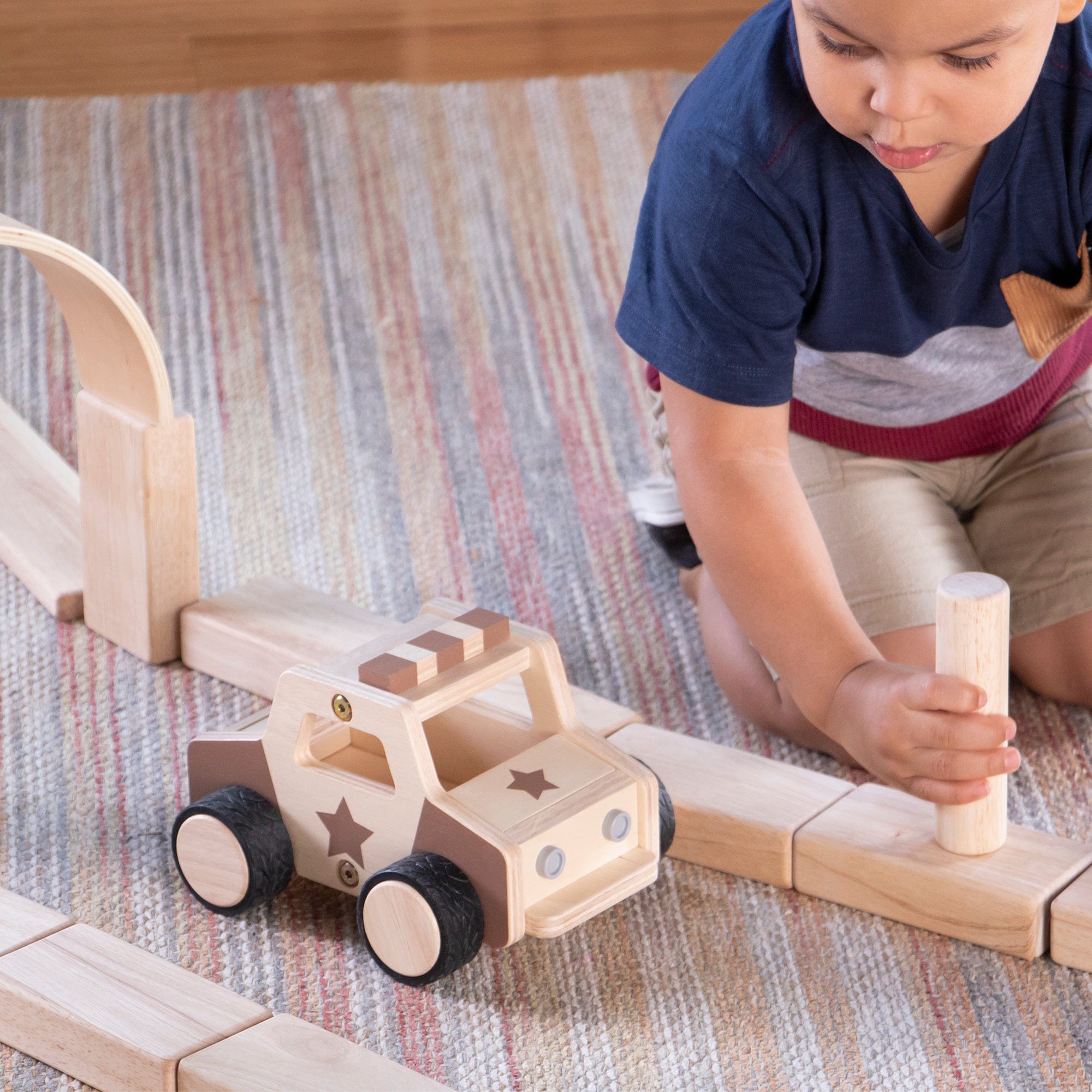 Guidecraft Wooden Police Car
