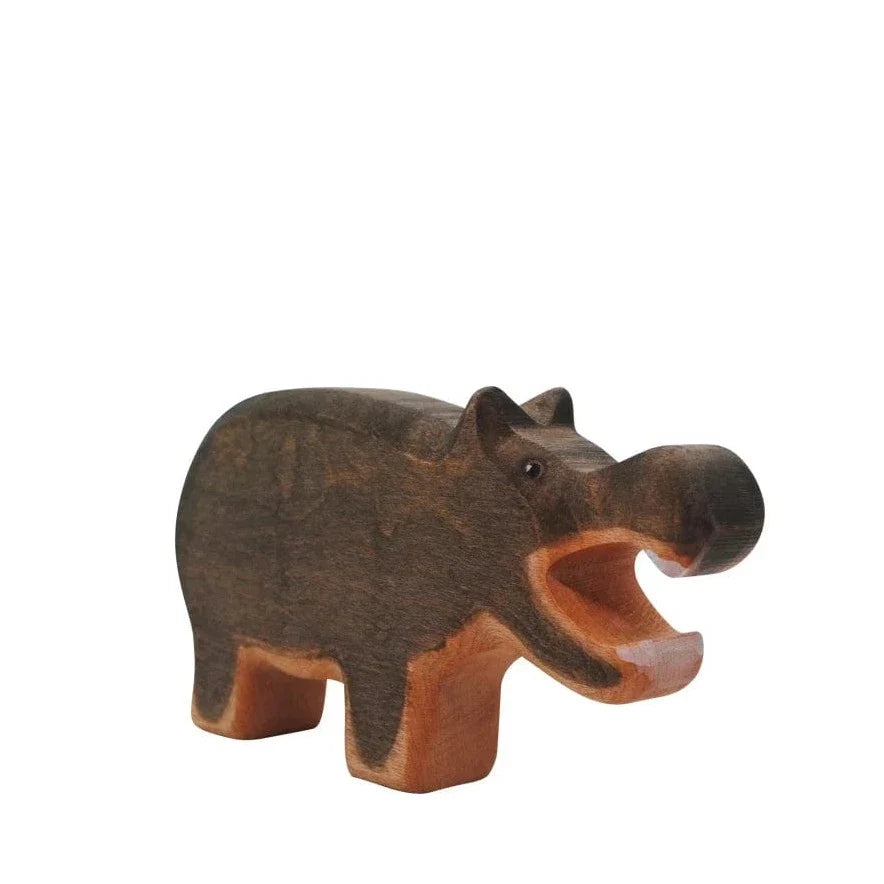 HolzWald Hippopotamus mouth open
