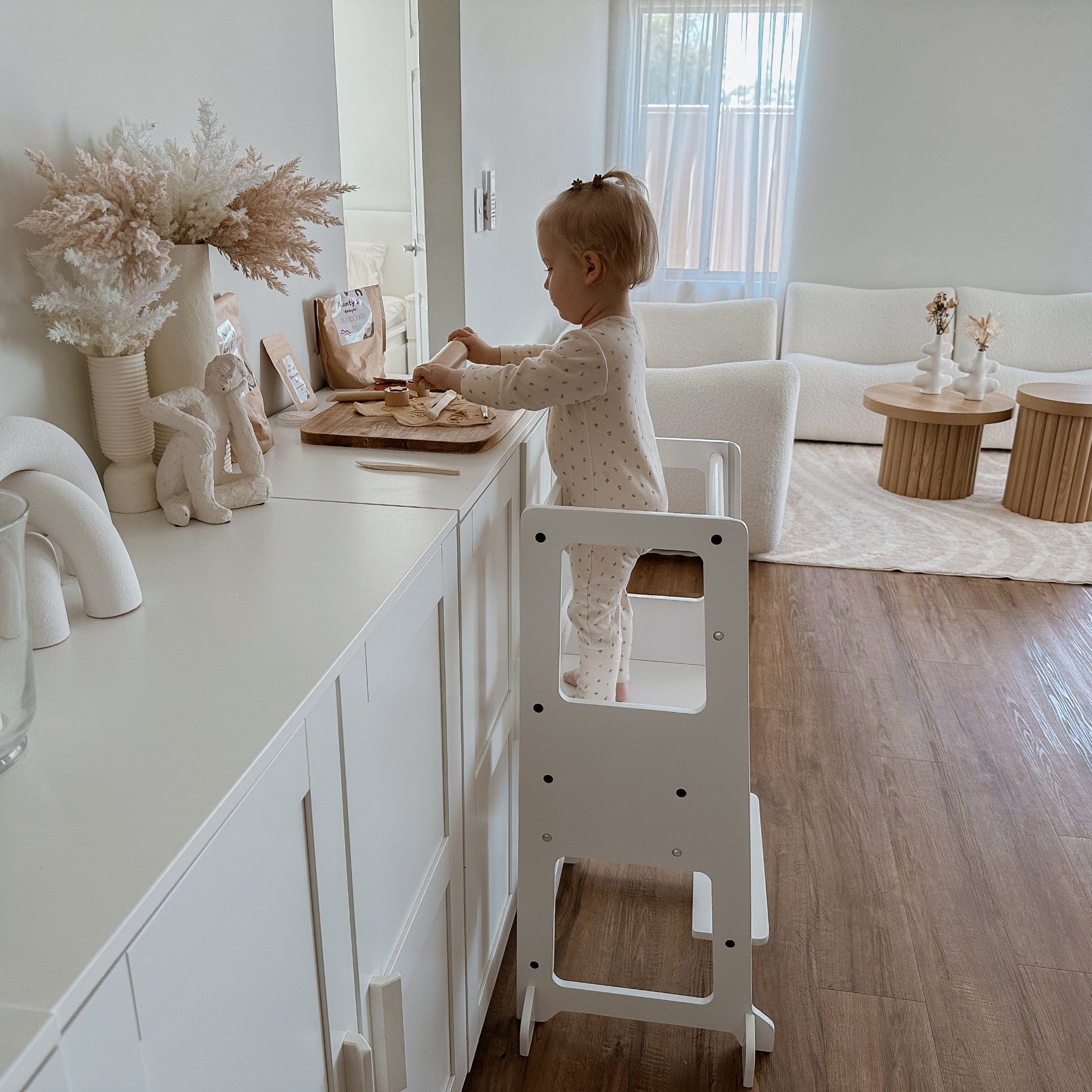 myduckling Adjustable Learning Tower 2 in 1 - White