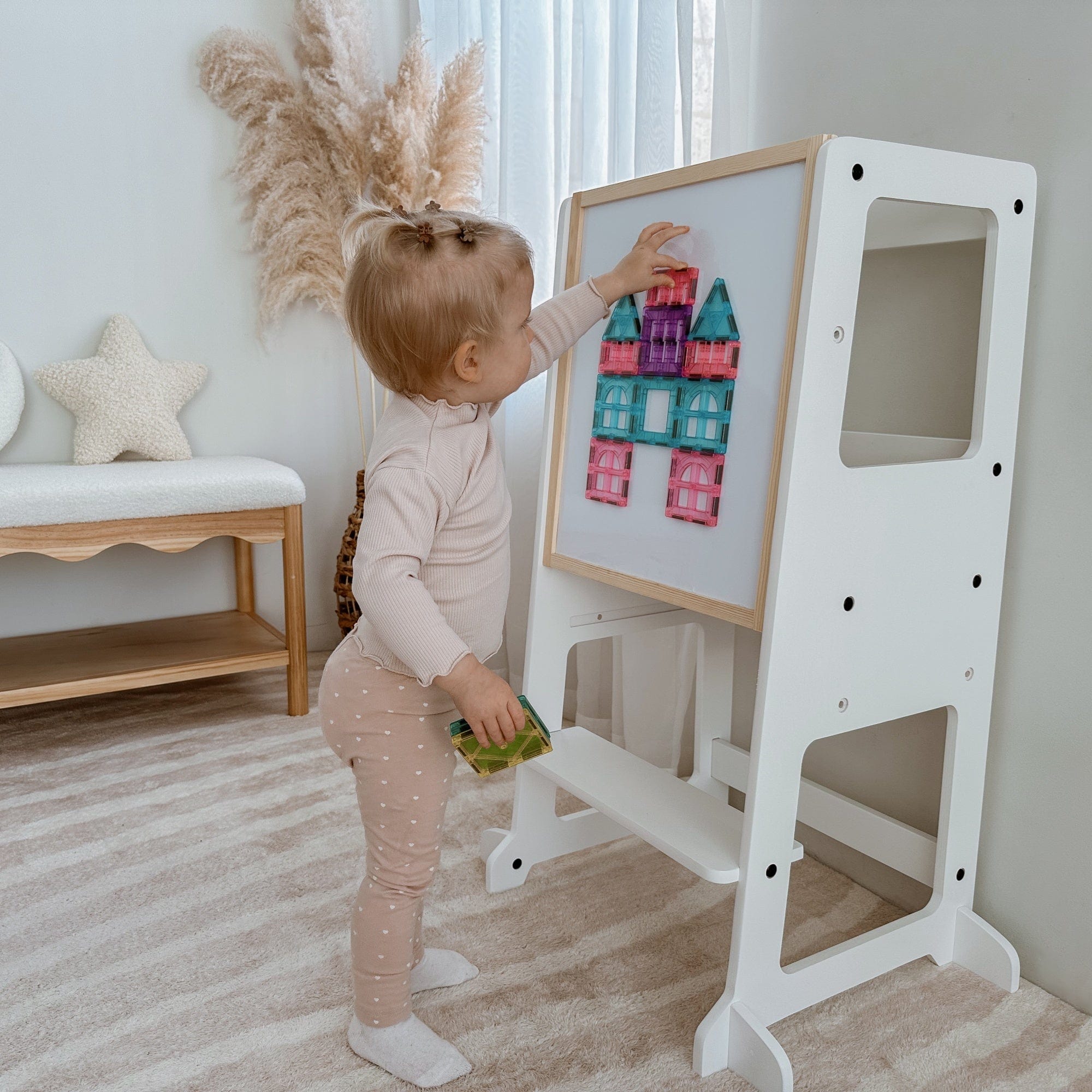myduckling Adjustable Learning Tower 2 in 1 - White