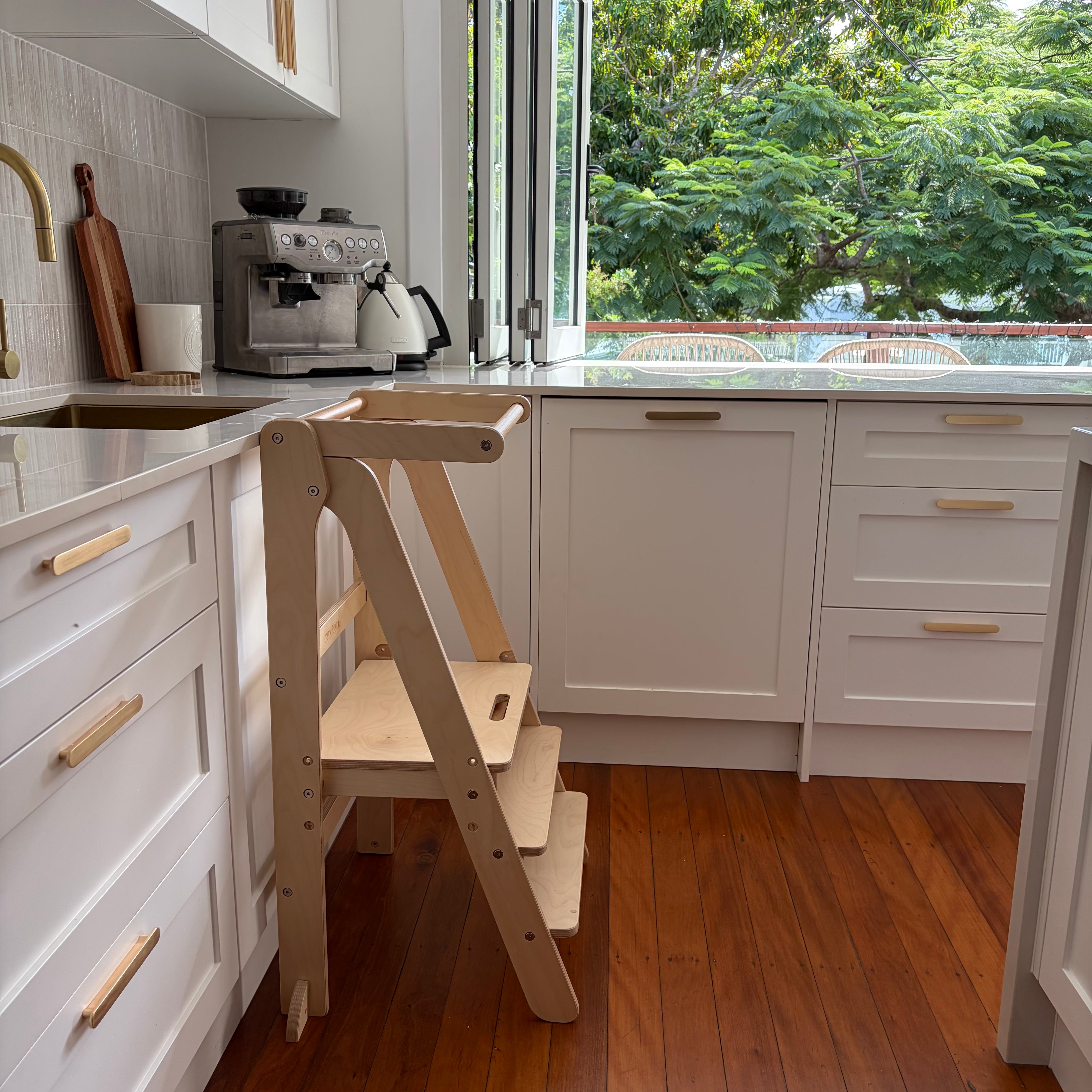 Toypark Folding Learning Tower - Natural