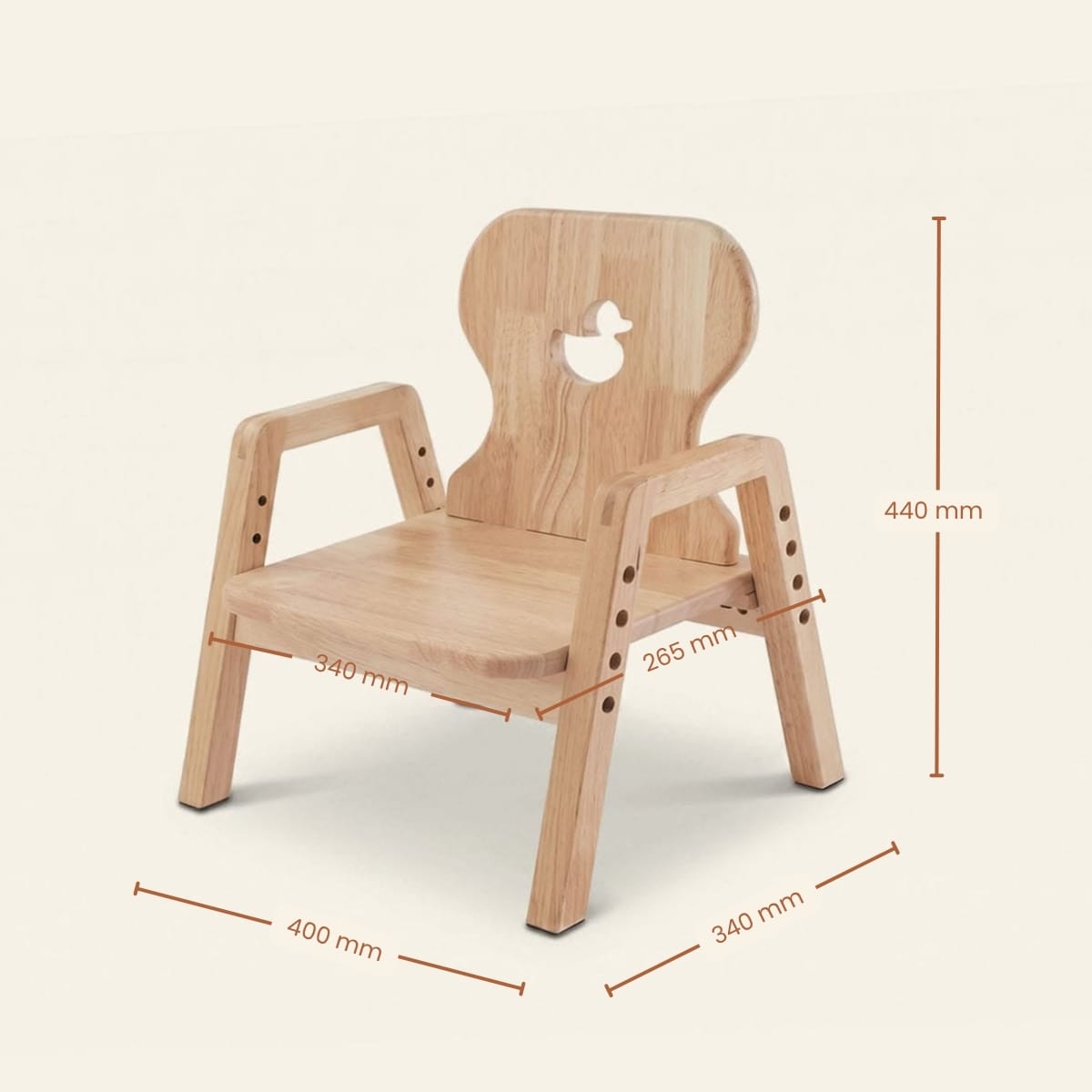 myduckling Solid Wood Adjustable Chair Large-Primary