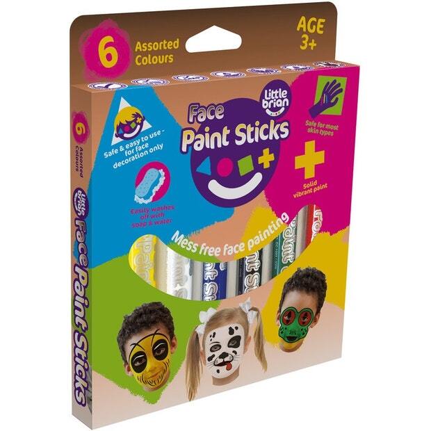 Little Brian Face Paint Sticks Classic 6 pk