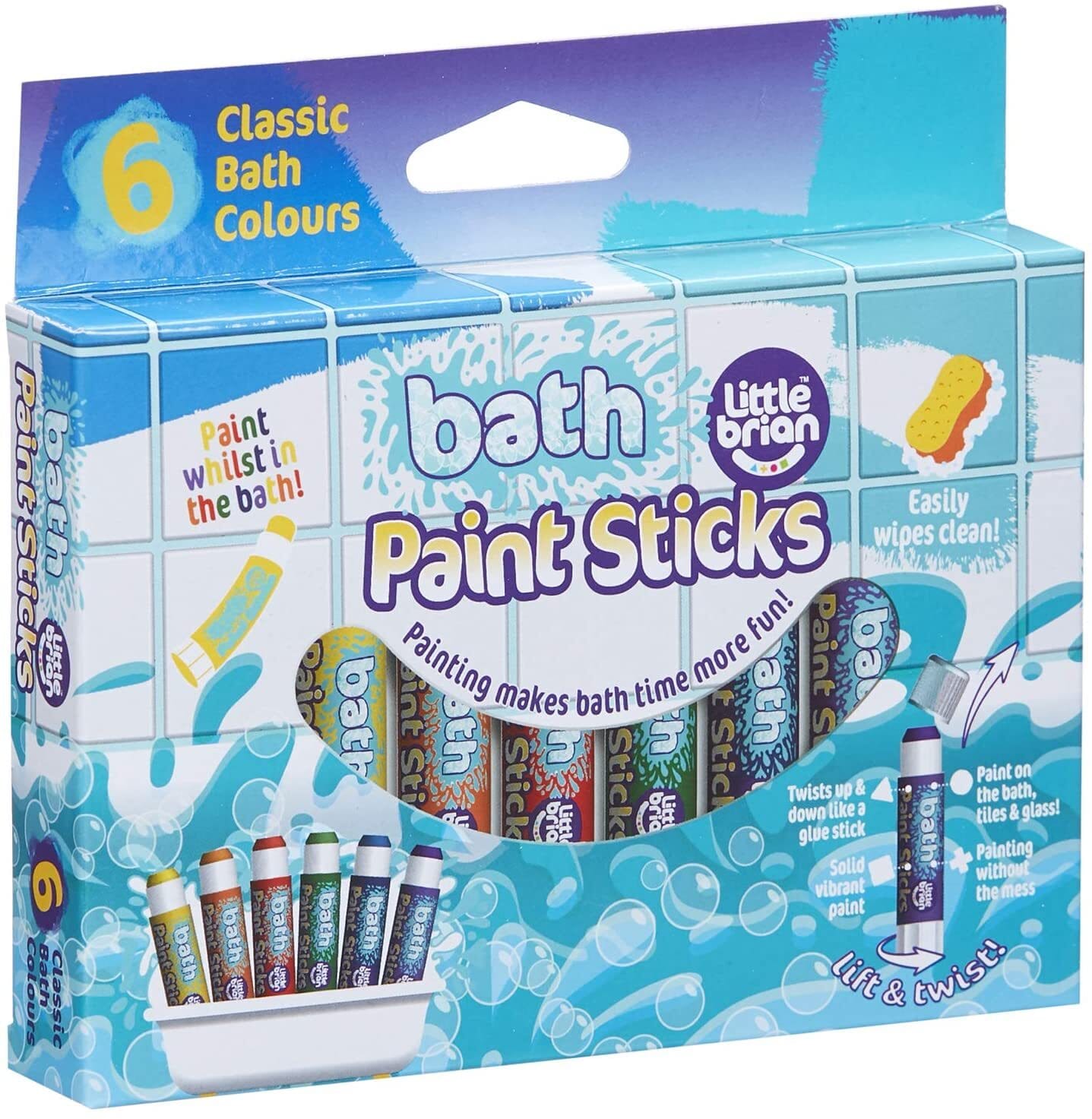 Little Brian Bath Paint Sticks 6 pk