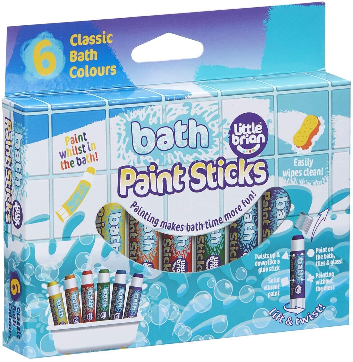 Little Brian Bath Paint Sticks 6 pk