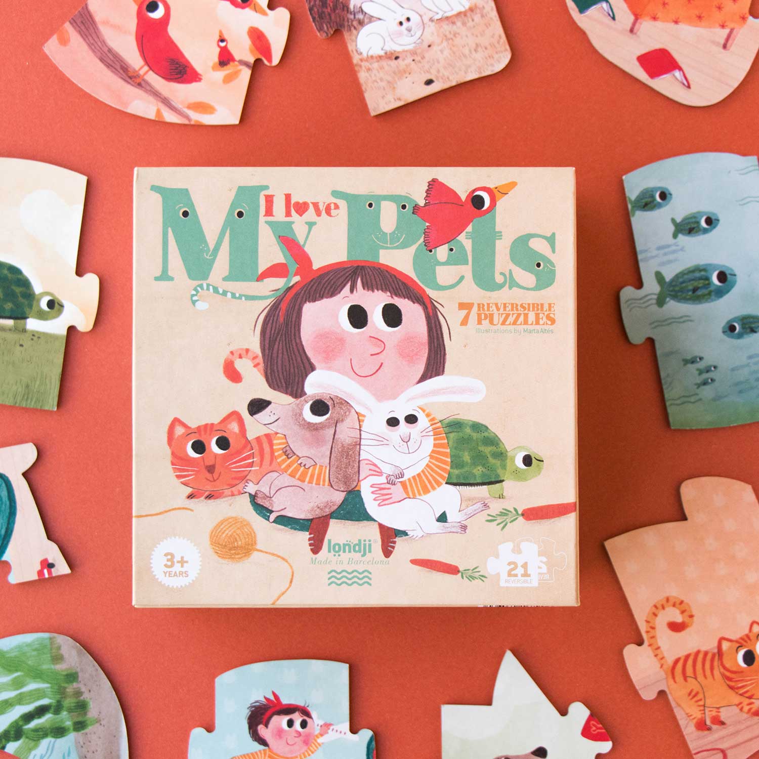 Londji Reversible Puzzles - I Love My Pets