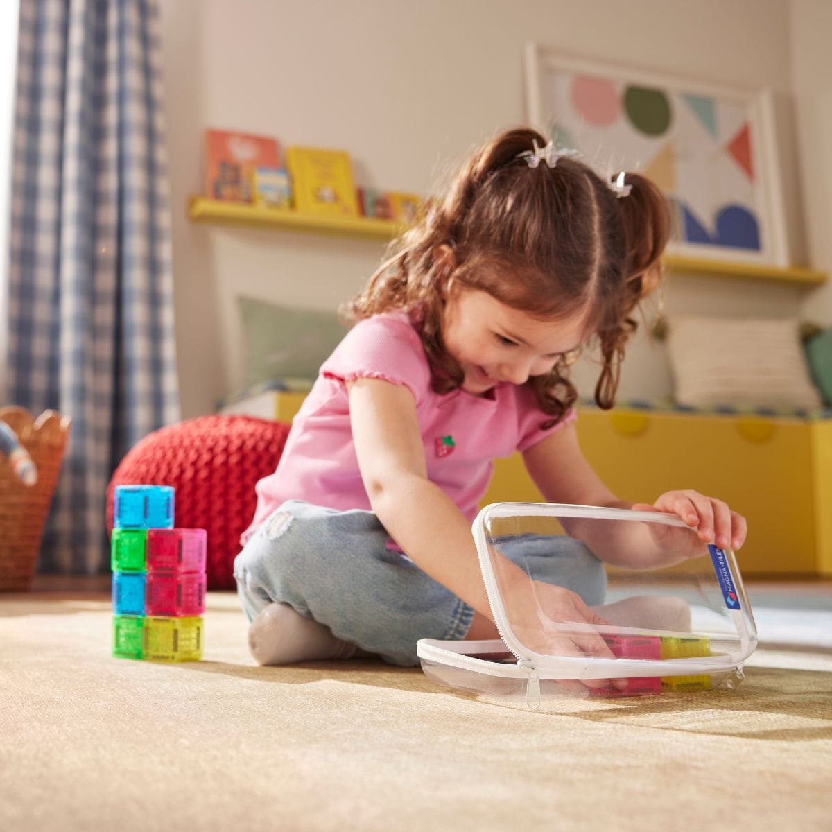 MAGNA-TILES - microMAGS - Cubes 9-Piece Magnetic Set