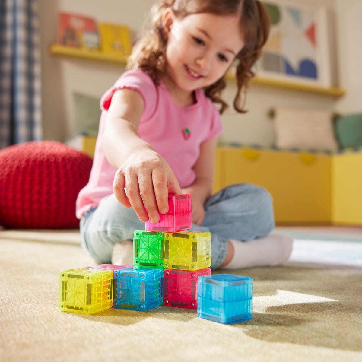 MAGNA-TILES - microMAGS - Cubes 9-Piece Magnetic Set
