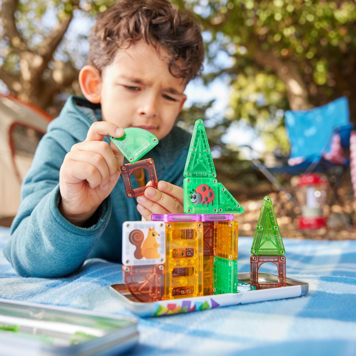 MAGNA-TILES - microMAGS - Tree House 24-Piece Travel Set