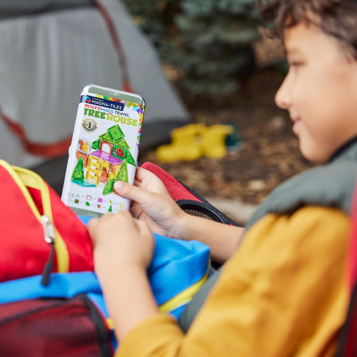 MAGNA-TILES - microMAGS - Tree House 24-Piece Travel Set