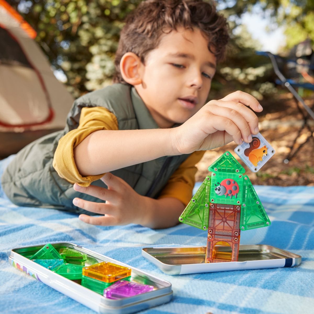 MAGNA-TILES - microMAGS - Tree House 24-Piece Travel Set