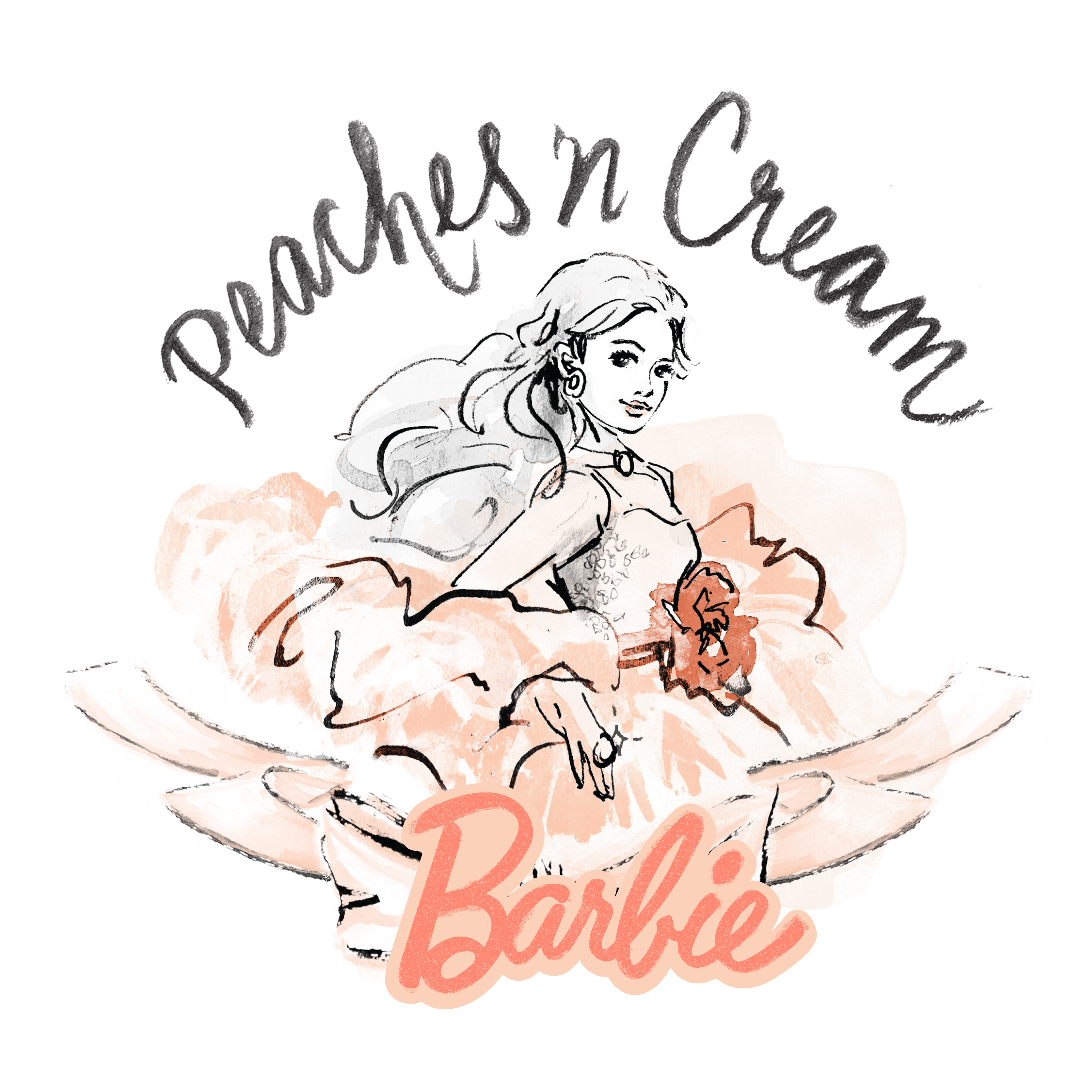 Barbie Peaches 'n Cream Mauve Hoodie