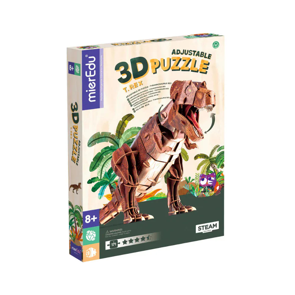 mierEdu Adjustable 3D Puzzle - Tyrannosaurus Rex Deluxe