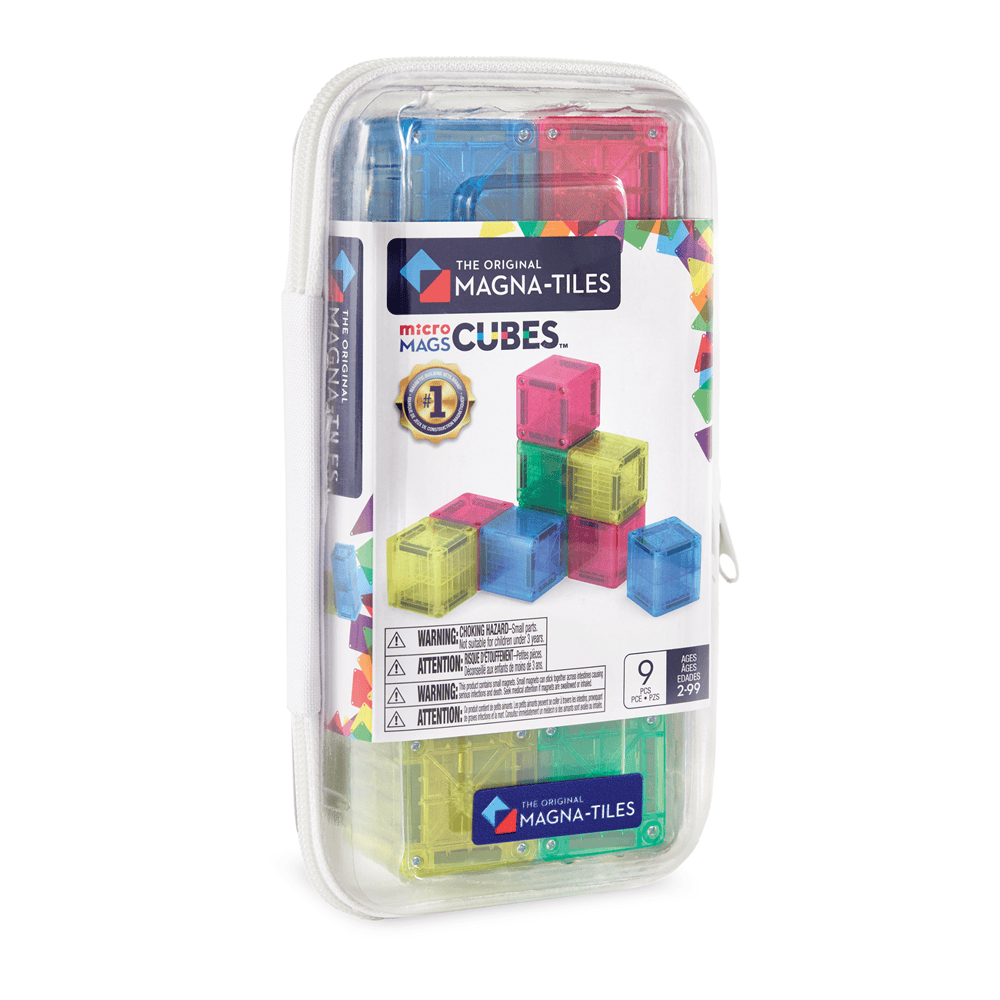 MAGNA-TILES - microMAGS - Cubes 9-Piece Magnetic Set