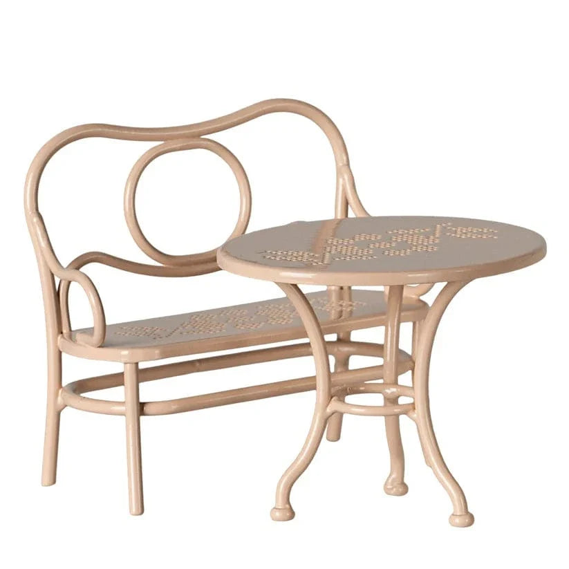 Maileg Café set, Mouse, Big - Pale pink