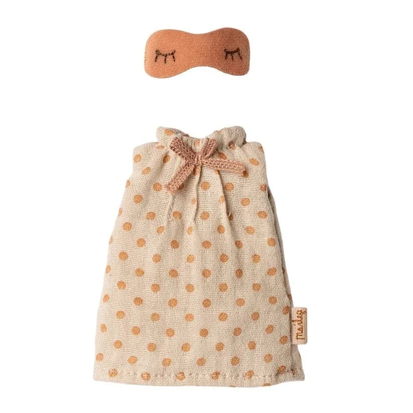 Maileg Nightgown Mum Mouse Light Grey
