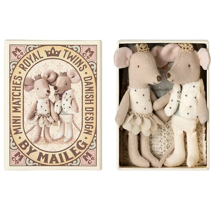 Maileg Royal Twin Mice in Matchbox