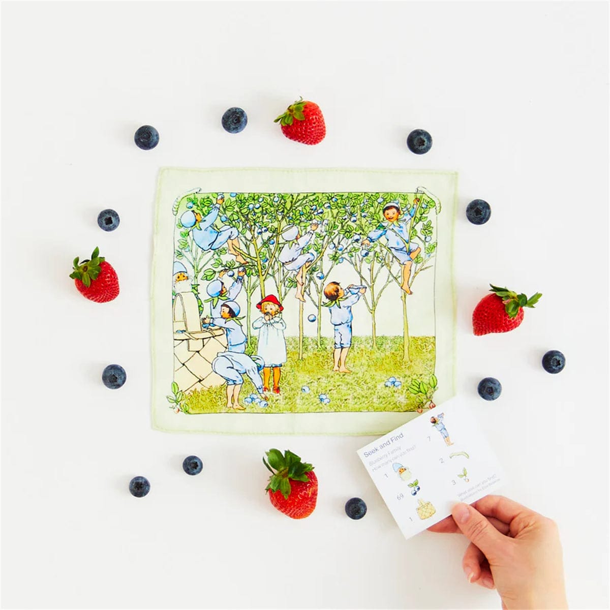 Sarah’s Silks Mini Mini Blueberry Children Seek & Find