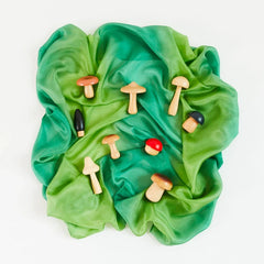 Sarah's Silks Wooden Mushrooms Set