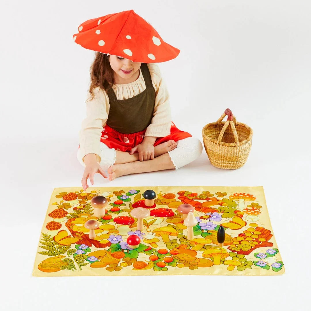 Sarah's Silks Wooden Mushrooms Set