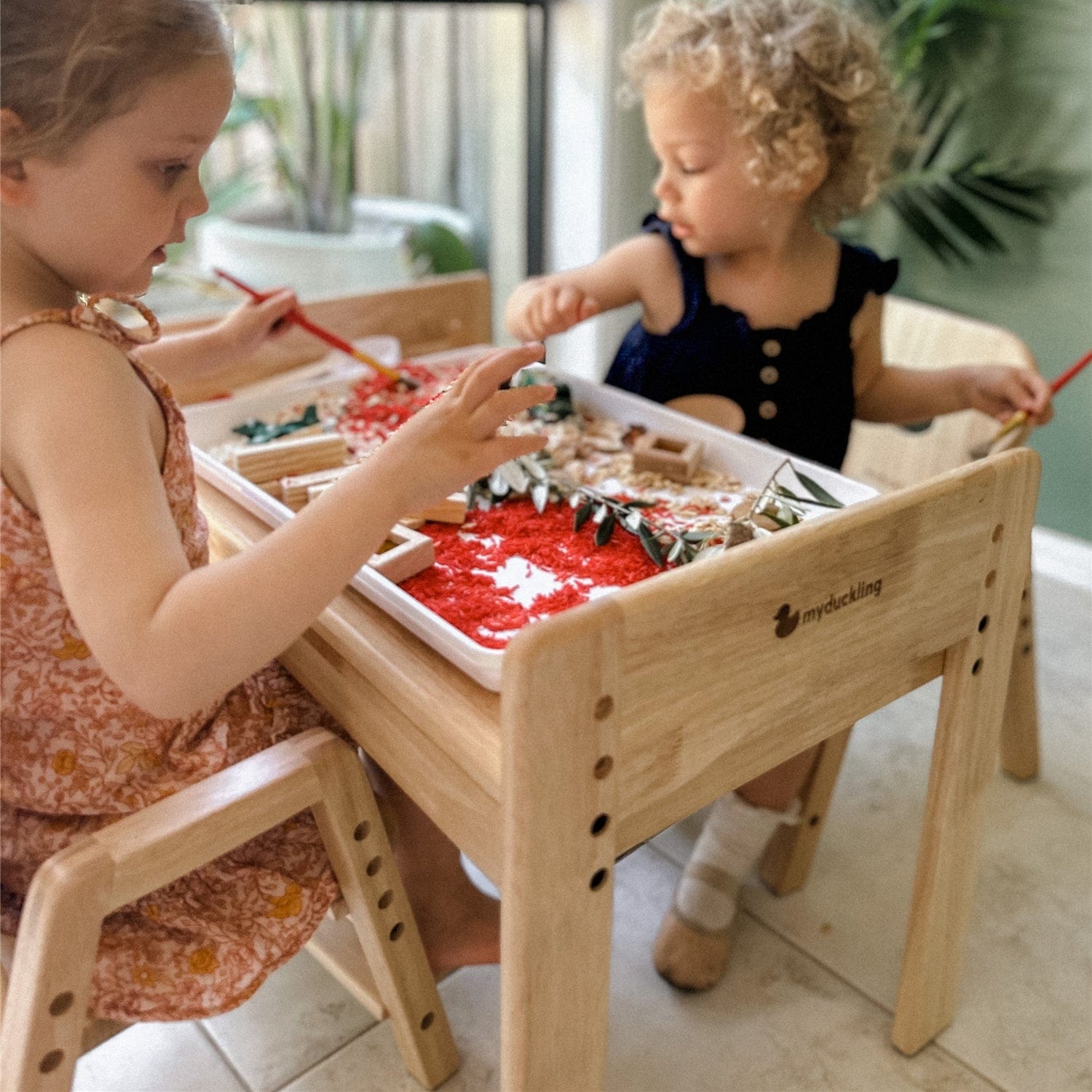 myduckling Primary Adjustable Table and Chair Set - Duck