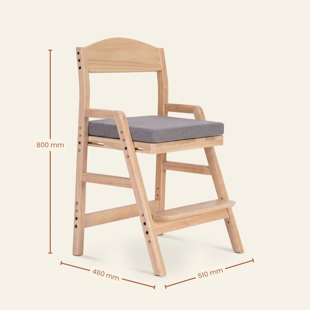 myduckling Solid Wood Kids Study Desk & Chair Complete Set