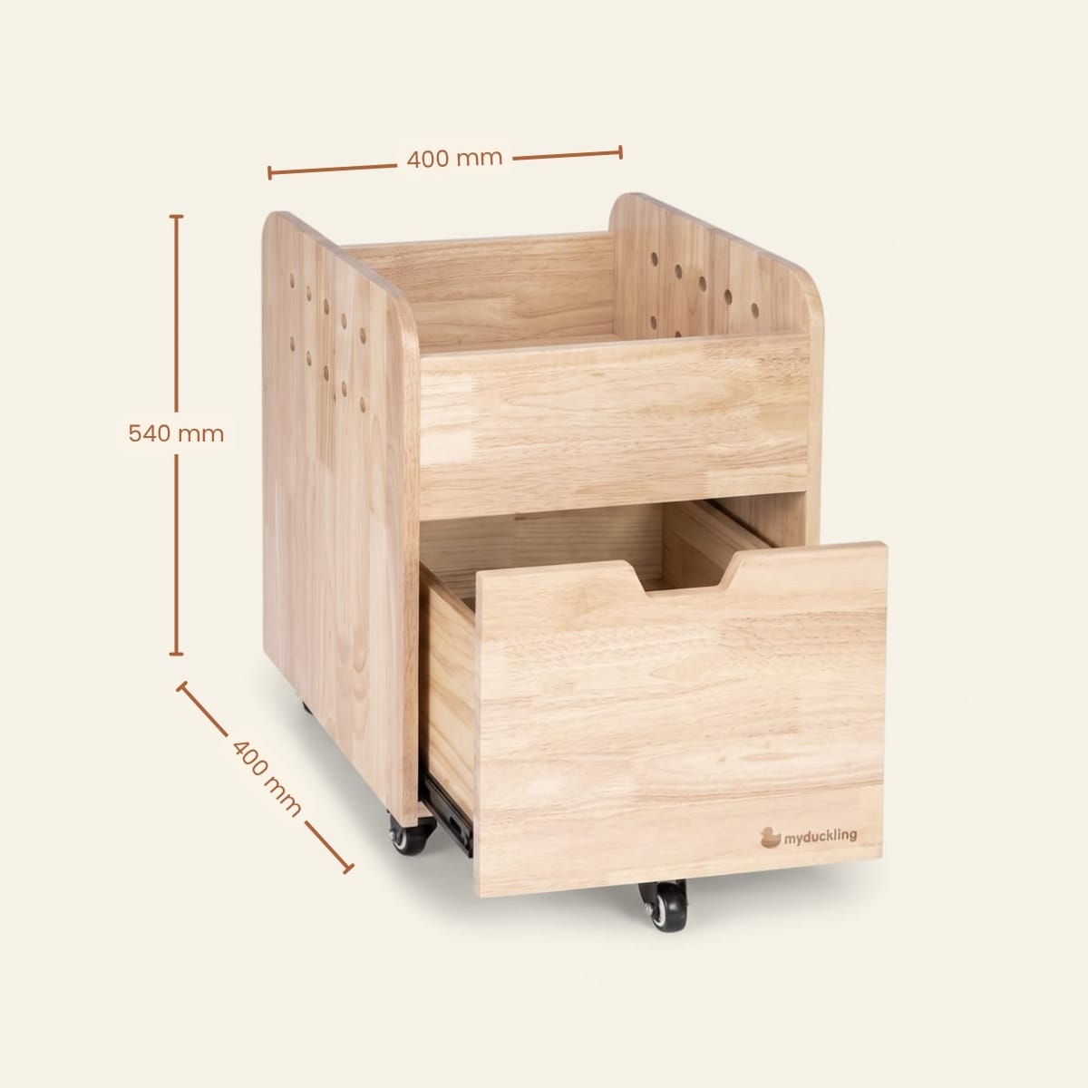 myduckling Solid Wood Trolley