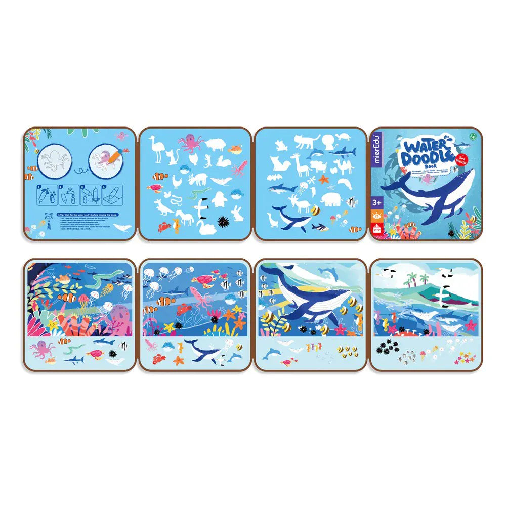 mierEdu Magic Water Doodle Book - Sea World