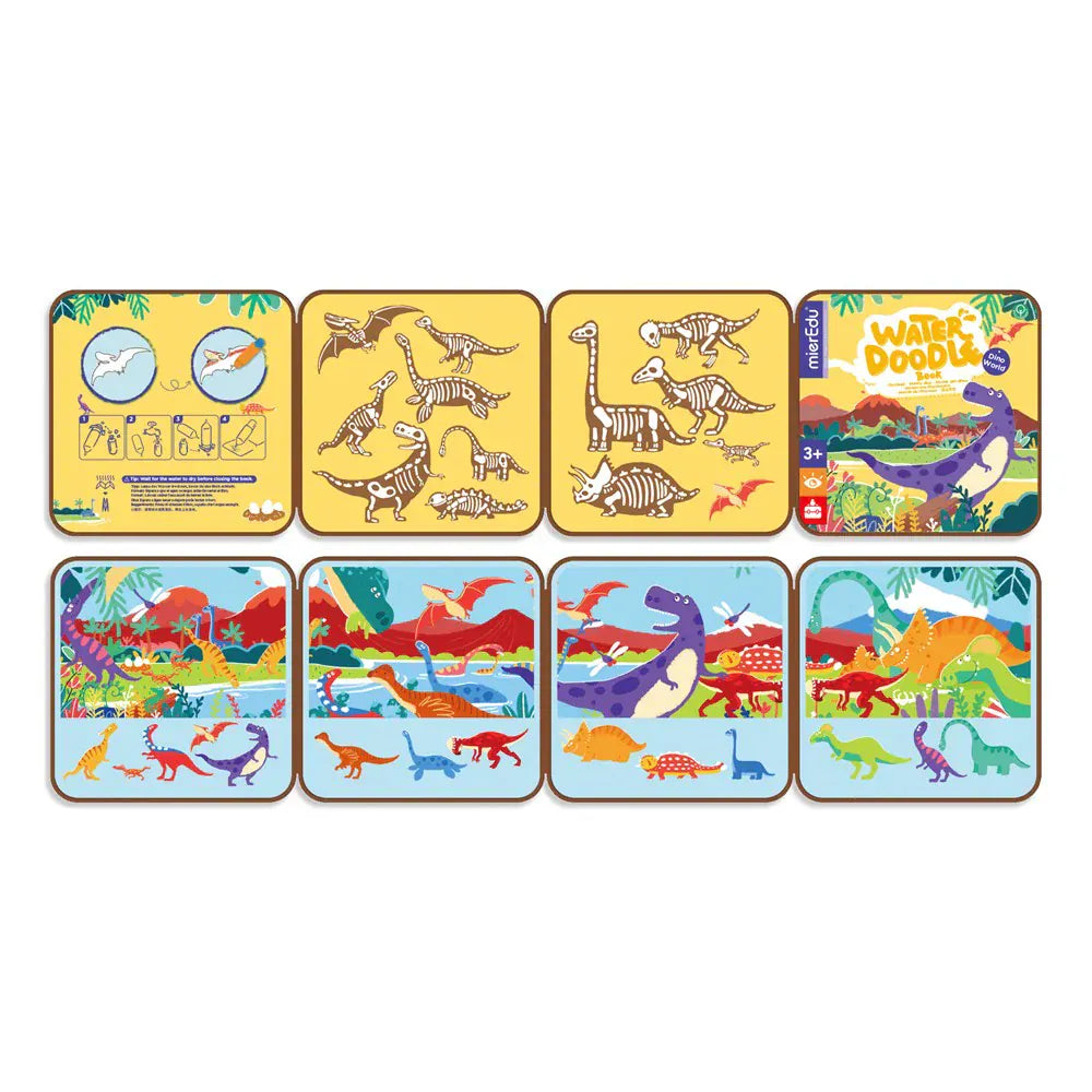 mierEdu Water Doodle Book - Dino World