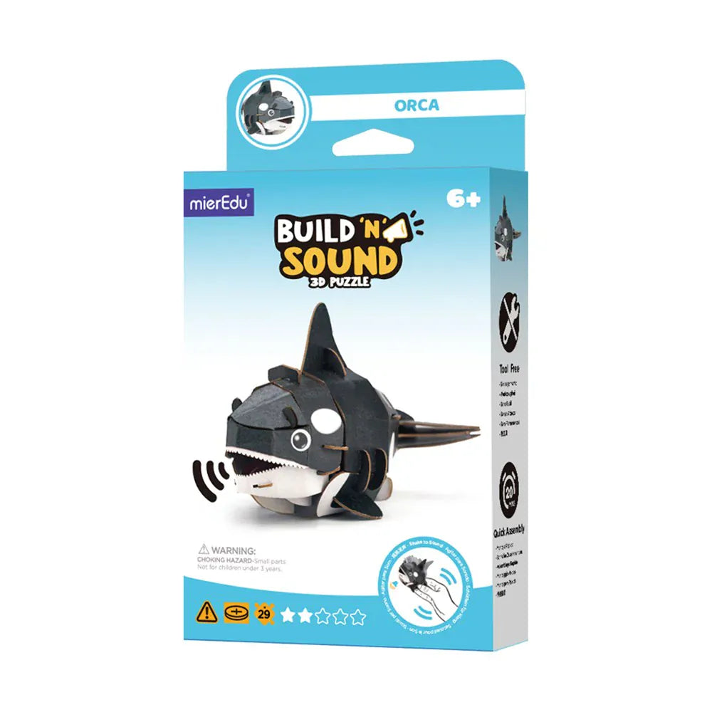 mierEdu Build 'n' Sound 3D Puzzle - Orca