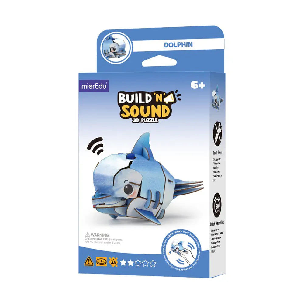 mierEdu Build 'n' Sound 3D Puzzle - Dolphin