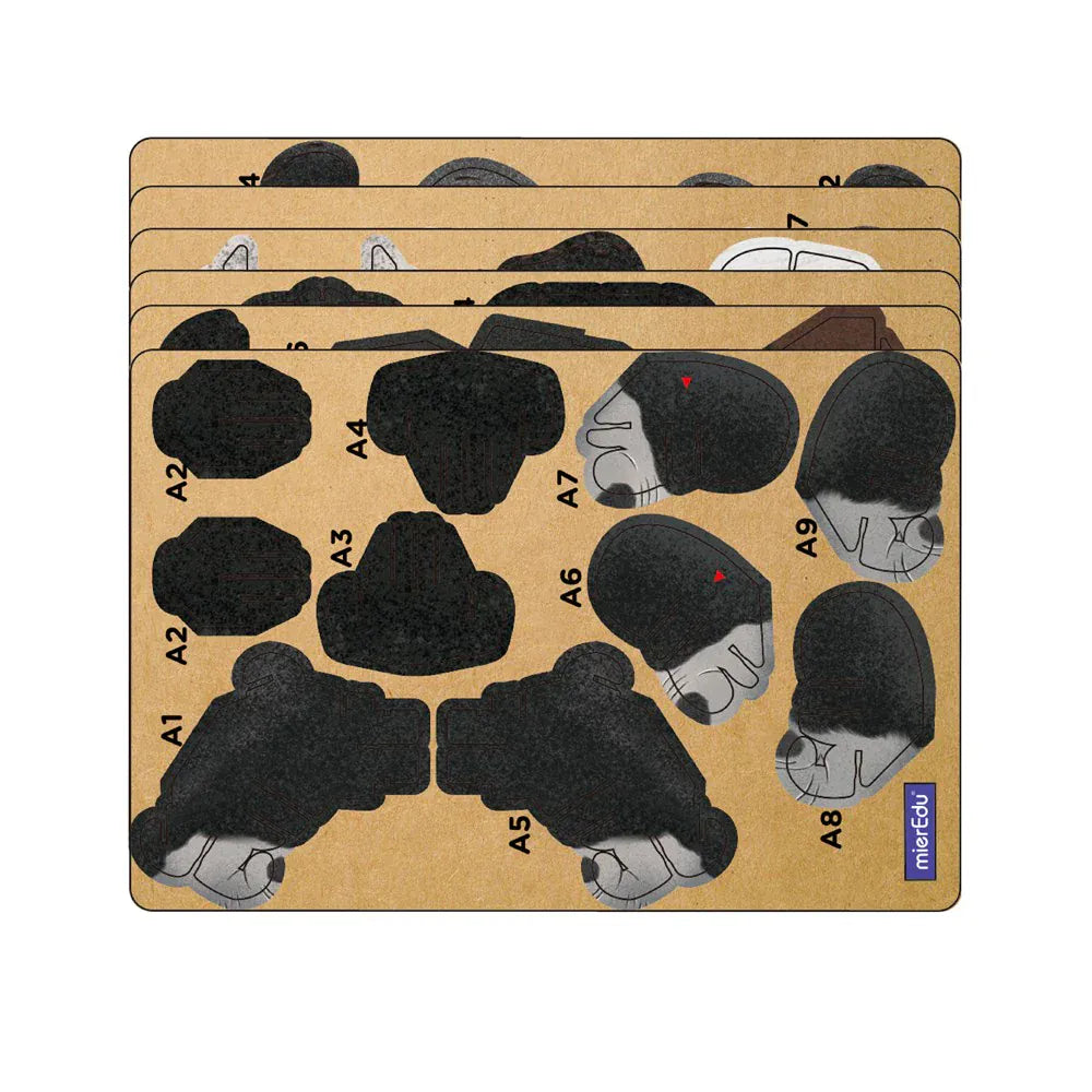 mierEdu Build 'n' Sound 3D Puzzle - Silverback Gorilla