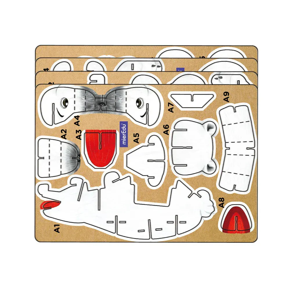 mierEdu Build 'n' Sound 3D Puzzle - Polar Bear