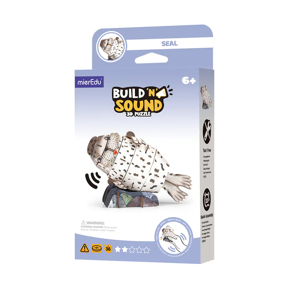 mierEdu Build 'n' Sound 3D Puzzle - Seal