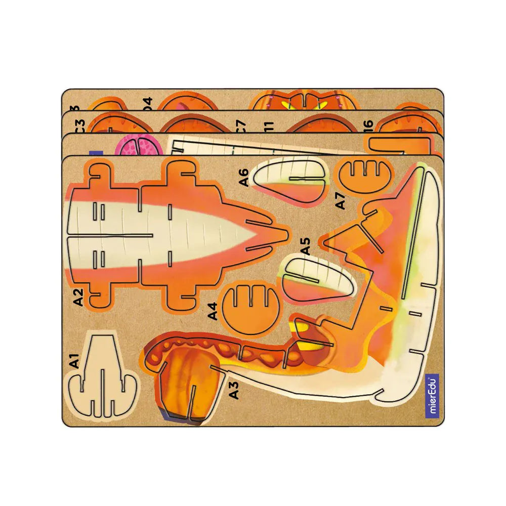mierEdu Build 'n' Sound 3D Puzzle - Brachiosaurus