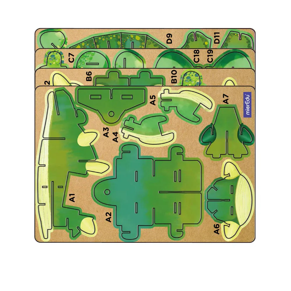 mierEdu Build 'n' Sound 3D Puzzle - Ankylosaurus