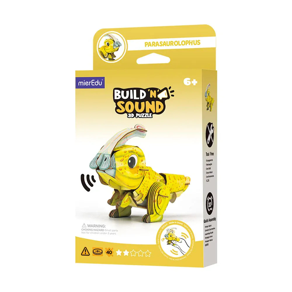 mierEdu Build 'n' Sound 3D Puzzle - Parasaurolophus