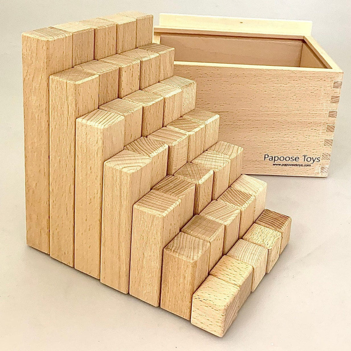 Papoose Toys Natural Steps 35 Piece