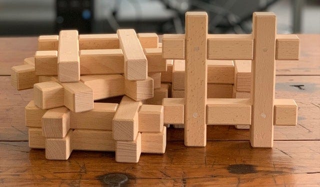 Papoose Wooden Hashtag Set with tray (8 pieces set)