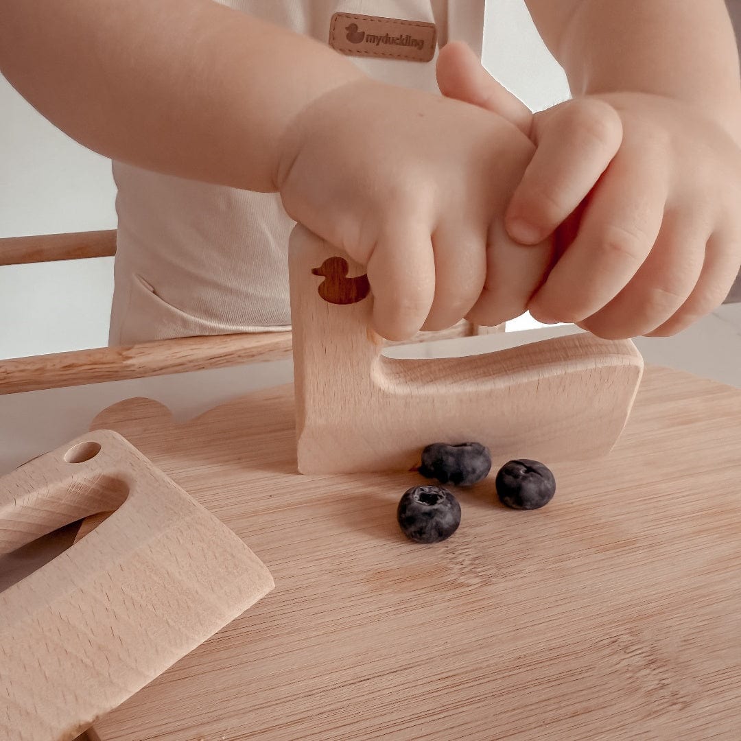 myduckling Wooden Kids Cutting Knife Set