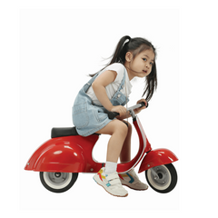 Ambosstoys Primo Classic Red Ride-On  (Leather Seat)