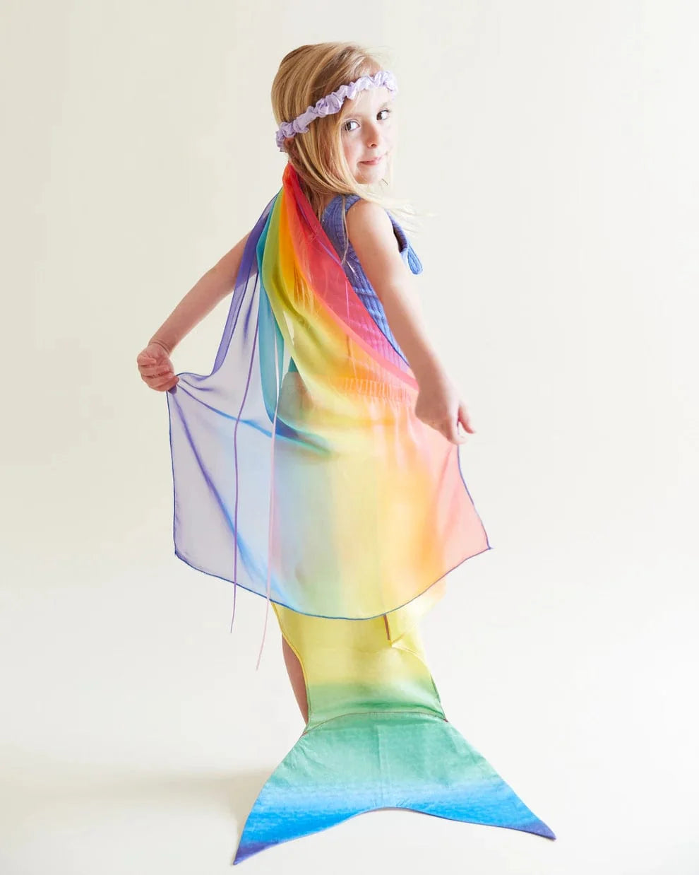 Sarah's Silks Large Rainbow Mermaid Tail