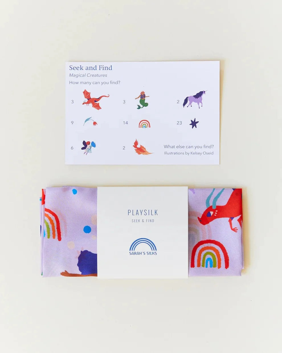 Sarah's Silks Playsilk Seek and Find - Rainbow Creature
